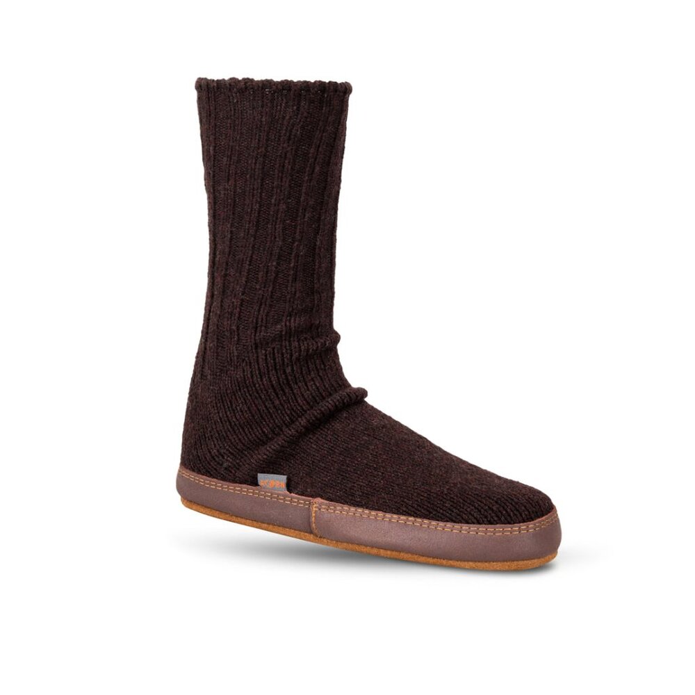 NWT Acorn Wool Slipper Sock Raisin